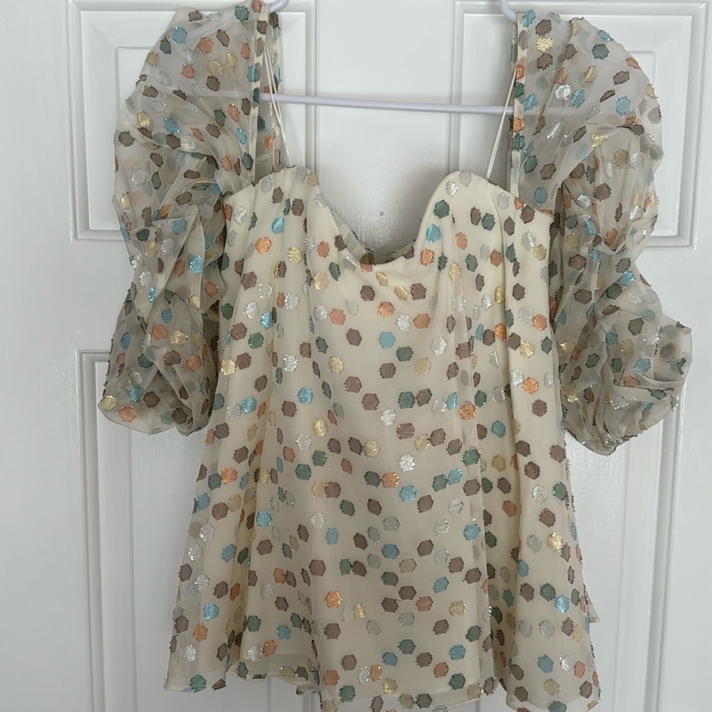 Caroline Constas Off the Shoulder Blouse Top XS